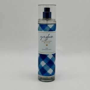 Bath and Body Works Gingham Fine Fragrance Mist 8 oz Blue White Plaid